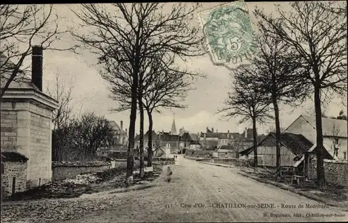 Ak Châtillon sur Seine Côte d’Or, Route de Montbard