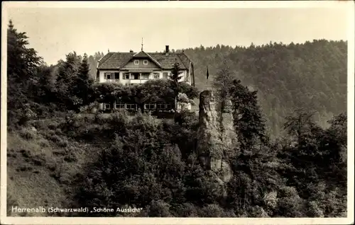 Ak Bad Herrenalb im Schwarzwald, Pension Schöne Aussicht