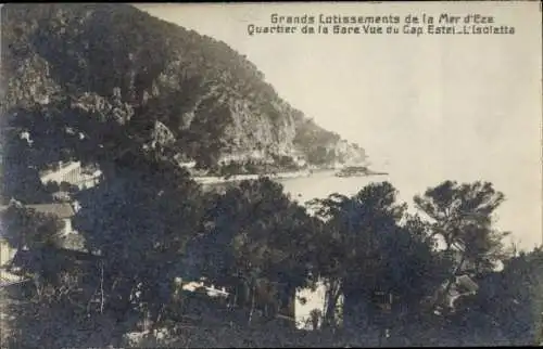 Ak Èze Alpes Maritimes, Grands Lotissements, quartier de la Gare Vue du Cap Estel L'Isoletta