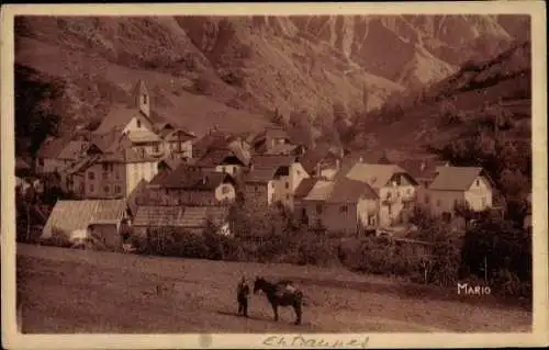 Ak Entraunes Alpes-Maritimes, Route des Alpes