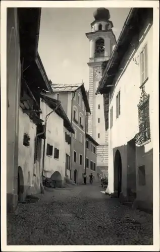 Foto Ak Samaden in Graubünden, Ortspartie