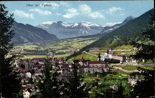 Ak Chur Kanton Graubünden, Gesamtansicht, Falknis