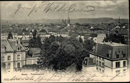 Ak Bâle Basel Stadt Schweiz, Totalansicht