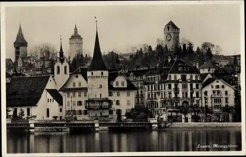 Ak Luzern Stadt Schweiz, Museggtürme