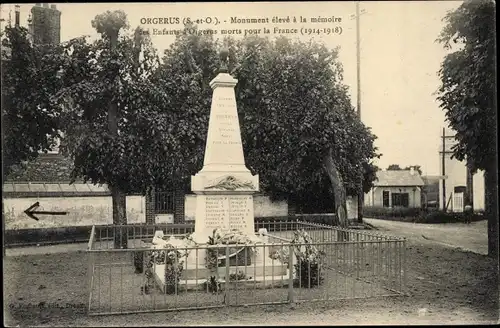 Ak Orgerus Yvelines, Monument eleve a la memoire des Enfants d'Orgerus