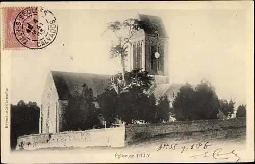 Ak Tilly Sur Seulles Calvados, Église
