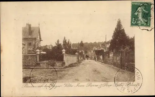 Ak Beaumont le Roger Eure, Villa Jean Pierre et Rue Jules Prieur