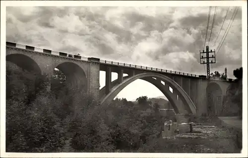 Ak Rives du Loir en Anjou Maine et Loire, Pont du Ga