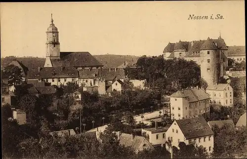 Ak Nossen Landkreis Meißen, Blick auf die Stadt