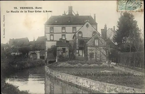 Ak Verneuil sur Avre Eure, Le Moulin de la Tour Grise