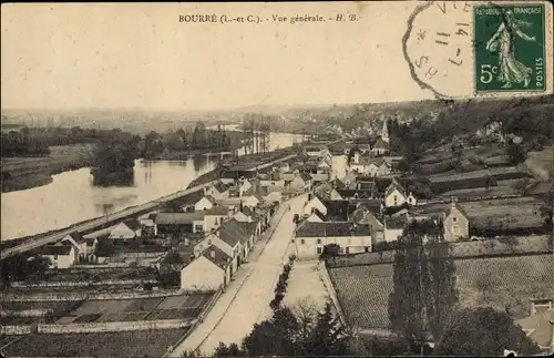 Ak Bourré Loir-et-Cher, Vue generale