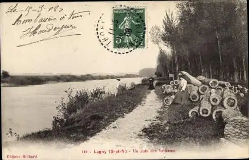 Ak Lagny Seine et Marne, Un coin des Vailieres