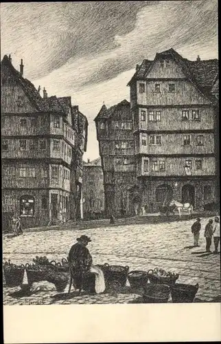Künstler Ak Formel, F., Kassel in Hessen, Altmarkt