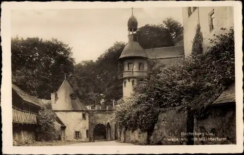 Ak Rochsburg Lunzenau in Sachsen, Wehrgang mit Wächterturm