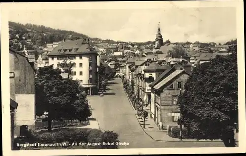 Ak Ilmenau in Thüringen, August Bebel Straße