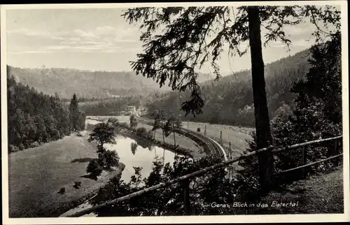 Ak Gera in Thüringen, Blick ins Elstertal
