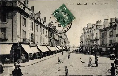 Ak Saumur Maine et Loire, La Rue d'Orléans