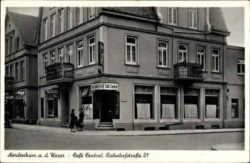 Ak Nordenham in Niedersachsen, Cafe Central, Bahnhofstraße 21