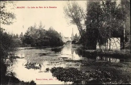 Ak Beaune Côte d’Or, Un Coin du Parc de la Bouzaize