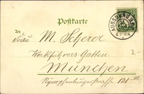 Ak Mädchen schickt Briefe an ihren Geliebten