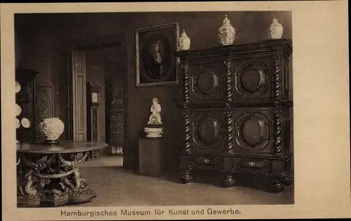 Ak Hamburg Altona, Möbel, 9. deutsch franz. Barock, Museum für Kunst und Gewerbe, Lachmund