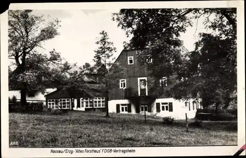 Ak Nassau Frauenstein im Erzgebirge, Altes Forsthaus FDGB Vertragsheim