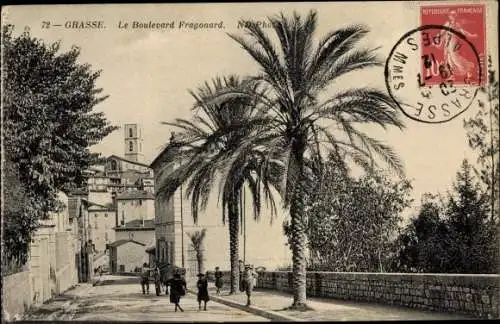 Ak Grasse Alpes Maritimes, Le Boulevard Fragonard