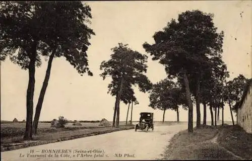 Ak Bonnières-sur-Seine Yvelines, Le Tournant de la Cote