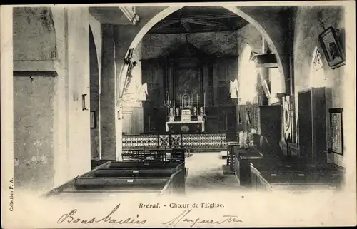 Ak Bréval Yvelines, Choeur de l'Eglise