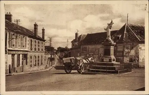 Ak Bréval Yvelines, Place Bihorel