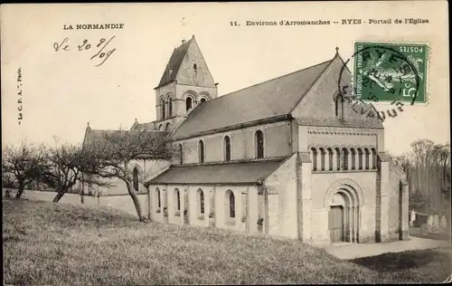 Ak Ryes Calvados, Kirche, Portal