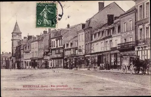 Ak Beuzeville Eure, Rue Principale, Chapellerie