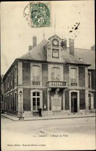 Ak Lagny Seine et Marne, L'Hôtel de Ville