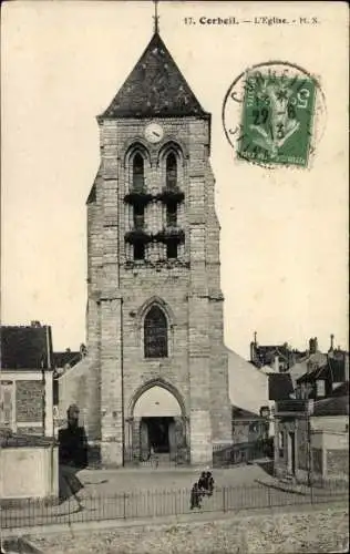 Ak Corbeil Essonne, Kirche