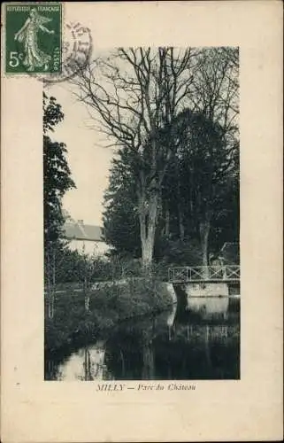 Ak Milly la Forêt Essonne, Parc du Château