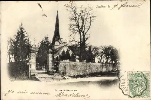 Ak Saulieu Cote d'Or, Kirche