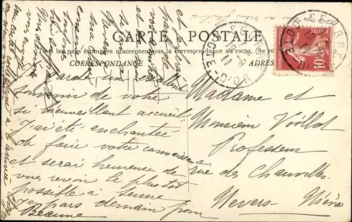 Ak Seurre Cote d'Or, Le Portail de Puilly, Vue prise du Clocher