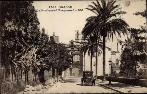 Ak Grasse Alpes Maritimes, Le Boulevard Fragonard