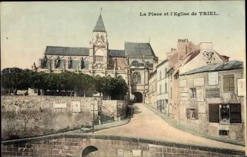 Ak Triel Yvelines, La Place et l'Eglise