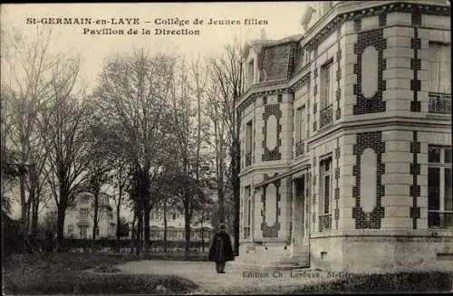 Ak Saint Germain en Laye Yvelines, College de Jeunes filles, Pavillon de la Direction