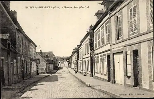 Ak Tillières sur Avre Eure, Grande Rue