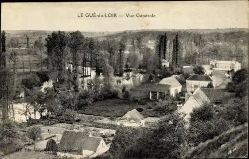 Ak Le Gué du Loir Loir et Cher, Vue generale