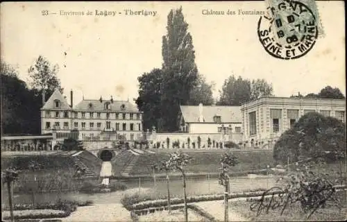 Ak Lagny Thorigny Seine et Marne, Château de Fontaines