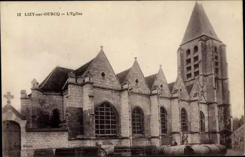 Ak Lizy sur Ourcq Seine et Marne, Kirche