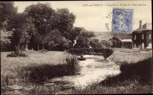 Ak Lizy sur Ourcq Seine et Marne, Propriete et Ferme dde Vieux Moulin