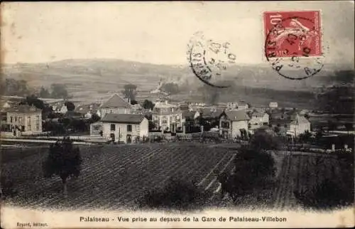 Ak Palaiseau Essonne, Vue prise au dessus de la Gare de Palaiseau Villebon