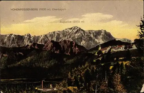 Ak Hohenpeißenberg Oberbayern, Zugspitze