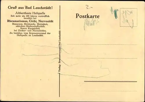 Künstler Ak Bad Lauchstädt Saalekreis, Die Lauchstädter Heilquellen