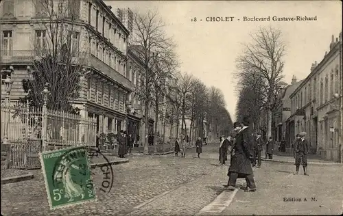 Ak Cholet Maine et Loire, Boulevard Gustave Richard