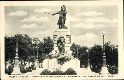 Ak Rio Grande do Sul Brasilien, Monument Bento Goncalves